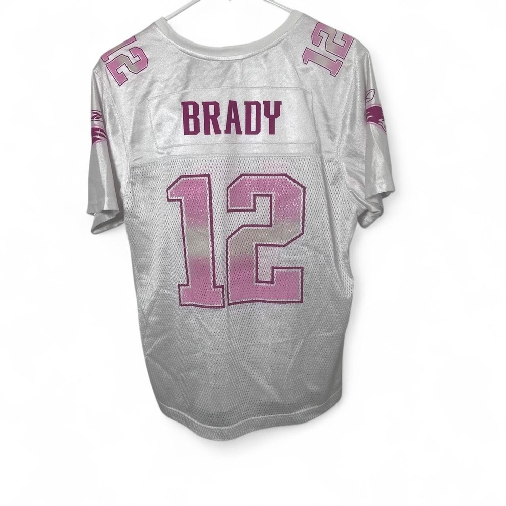Reebok Tom Brady New England Patriots Jersey Women XL Breast Cancer Awareness 12 - Picture 4 of 6